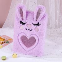 Hot Bunny Plush Book Cute Decompression Children's Gift Notebook A5 Business Student Journal Book main image 5