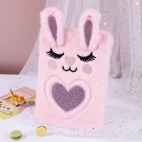 Hot Bunny Plush Book Cute Decompression Children's Gift Notebook A5 Business Student Journal Book main image 4