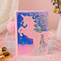 Cute Girl Unicorn Notebook Quicksand Sequins Dream Journal Book main image 4