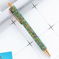 Pressing Pen Multi-color Metal Ball Point Pen Press Type Cute Color Pressing Pen sku image 36