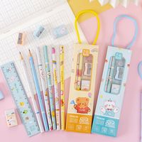 Multifunctional School Stationery Cartoon Children's Day Gift Kindergarten Junior High School Eraser Pencil Sharpener Combination main image 5