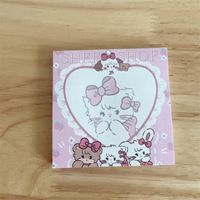 Cute Kitten Sticky Notes Pink Sticky Note Ins Style Good-looking Stickers sku image 1