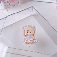 Cute  Acrylic Double-sided Pp Clip Good-looking Big Cat Family Hand Folder main image 3