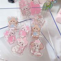 Cute  Acrylic Double-sided Pp Clip Good-looking Big Cat Family Hand Folder main image 5
