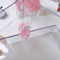 Cute  Acrylic Double-sided Pp Clip Good-looking Big Cat Family Hand Folder sku image 3