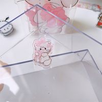 Cute  Acrylic Double-sided Pp Clip Good-looking Big Cat Family Hand Folder sku image 5
