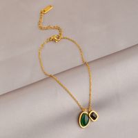 Simple Style Heart Shape Flower Butterfly Resin Titanium Steel Wholesale Anklet sku image 5