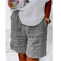 Women's Daily Casual Simple Style Stripe Shorts Printing Pocket Straight Pants main image 1