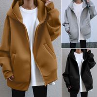 Women's Hoodie Long Sleeve Hoodies & Sweatshirts Casual Solid Color main image 1