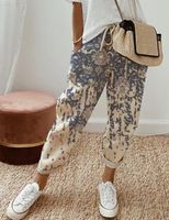 Women's Daily Retro Color Block Ankle-length Printing Casual Pants main image 4