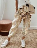 Women's Daily Retro Color Block Ankle-length Printing Casual Pants main image 3