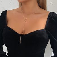 Modern Style Simple Style Rhombus Artificial Rhinestones Alloy Wholesale Pendant Necklace Long Necklace main image 1