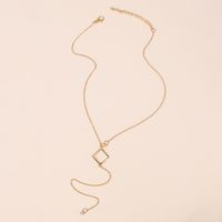 Modern Style Simple Style Rhombus Artificial Rhinestones Alloy Wholesale Pendant Necklace Long Necklace main image 4
