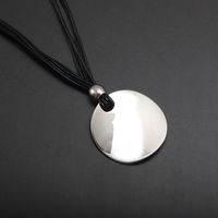 Casual Vintage Style Heart Shape 304 Stainless Steel Leather Rope Women's Pendant Necklace main image 6