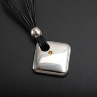Casual Vintage Style Heart Shape 304 Stainless Steel Leather Rope Women's Pendant Necklace main image 3