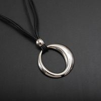 Casual Vintage Style Heart Shape 304 Stainless Steel Leather Rope Women's Pendant Necklace main image 5