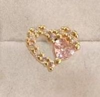 Casual Heart Shape Stainless Steel Plating Inlay Zircon Nose Ring sku image 1