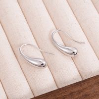 1 Pair Basic Water Droplets Plating Copper White Gold Plated Ear Hook main image 4