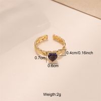 Glam Luxurious Stainless Steel Plating Inlay Zircon 18k Gold Plated Open Rings sku image 3