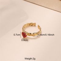 Glam Luxurious Stainless Steel Plating Inlay Zircon 18k Gold Plated Open Rings sku image 4