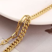 Stainless Steel Titanium Steel 18K Gold Plated Modern Style Plating Solid Color Pendant Necklace main image 2