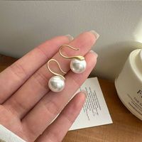 Fashion Irregular Heart Shape Alloy Artificial Pearls Women's Drop Earrings Ear Studs 1 Pair sku image 21