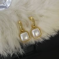 Fashion Irregular Heart Shape Alloy Artificial Pearls Women's Drop Earrings Ear Studs 1 Pair sku image 24