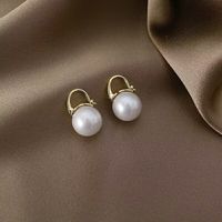 Fashion Irregular Heart Shape Alloy Artificial Pearls Women's Drop Earrings Ear Studs 1 Pair sku image 15