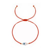 Wholesale Jewelry Retro Devil's Eye Palm Glass Rope Beaded Bracelets sku image 1