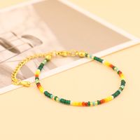 Wholesale Jewelry Handmade Color Block Glass Metal Beaded Bracelets main image 7