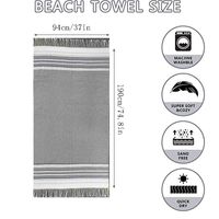 Casual Jacquard Cotton Beach Towel Bath Towels Sports Towel main image 5
