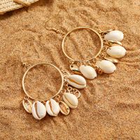 1 Paire Vacances Coquille Coquille Boucles D'oreilles main image 8
