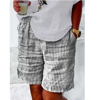 Women's Daily Casual Simple Style Stripe Shorts Printing Pocket Straight Pants main image 5