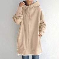 Sudadera Con Capucha De Manga Larga Para Mujer Y Sudaderas Casuales De Color Sólido main image 3