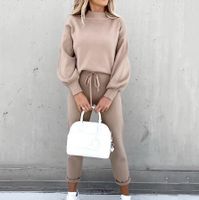 Women's Long Sleeve Women's Hoodies Sets Casual Simple Style Solid Color main image 5