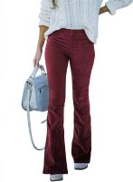 امرأة اليومي شارع غير رسمي اللون الصامد مكتمل الطول سروال واسع main image 3