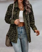 Women's Casual Leopard Printing Single Breasted Coat Jacket main image 3