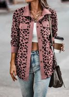 Women's Casual Leopard Printing Single Breasted Coat Jacket main image 5