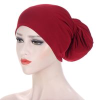 Women's Simple Style Solid Color Eaveless Beanie Hat main image 5