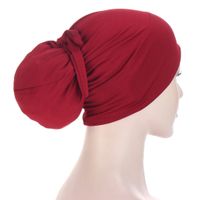 Women's Simple Style Solid Color Eaveless Beanie Hat main image 3