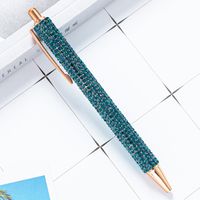 Press Jump Pen In Stock Wholesale Rhinestone Foreskin Pressing Pen Girl Student Stationery Ballpoint Pen Multicolor Pressing Pen sku image 25