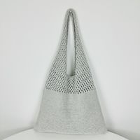 Women's Basic Solid Color Knit Shopping Bags sku image 17