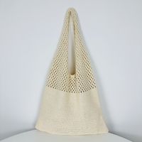 Women's Basic Solid Color Knit Shopping Bags sku image 16
