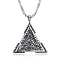Punk Triangle 304 Stainless Steel Patchwork Unisex sku image 1