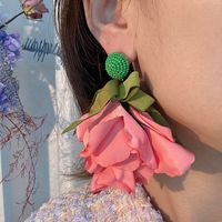 1 Pair Vacation Flower Flowers Bowknot Alloy Resin Alloy Drop Earrings main image 5