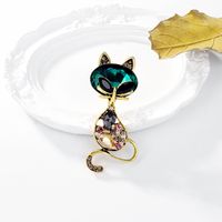 Business Fox Alloy Inlay Rhinestones Glass Unisex Brooches main image 1