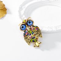 Classic Style Owl Alloy Inlay Rhinestones Opal Unisex Brooches main image 3