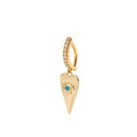 1 Piece Belly Rings Ethnic Style Devil'S Eye Heart Shape Snake Copper Inlay Turquoise Zircon main image 2