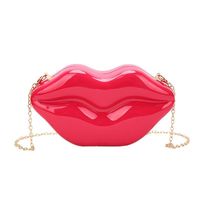 Women's Small Pvc Lips Streetwear Square Magnetic Buckle Shoulder Bag Crossbody Bag main image 4
