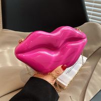 Women's Small Pvc Lips Streetwear Square Magnetic Buckle Shoulder Bag Crossbody Bag main image 3
